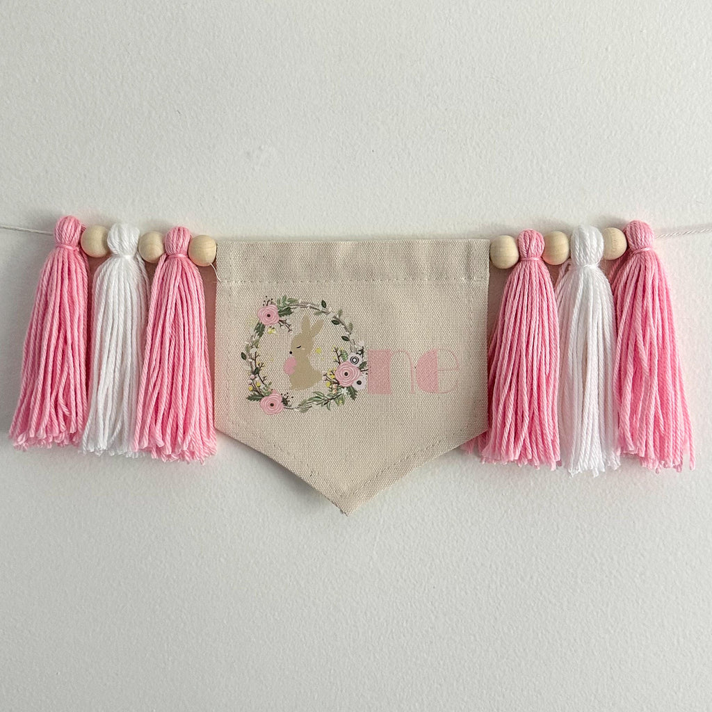 Easter 1st Birthday Party Decorations | Some Bunny is One High Chair Banner | Personalized First Birthday Banner