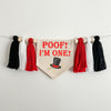 Magic 1st Birthday Tassel Banner, Poof I'm One Highchair Party Decorations, Circus First Birthday