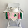 St. Patrick's Day 2nd Birthday Tassel Banner, Two Lucky Highchair Decoration, Shamrock Second Birthday Party Sign, Clover Photo Cake Smash