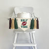 Half Time High Chair Tassel Banner | Half Birthday Football Party Decorations