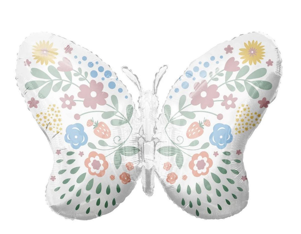 Butterfly First Birthday Balloons | Spring Balloon Tower | Tea Party Balloon Tower