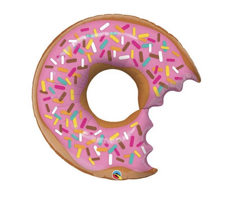 Donut First Birthday Balloons, Pink Balloon Tower, 1st Birthday Donut Party, Donut Birthday Decor, Pink Number One Balloon, Donut Balloon