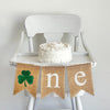 Shamrock One Banner for St. Patrick's Day 1st Birthday Party Decoration