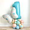 Butterfly First Birthday Balloons | Spring Balloon Tower | Tea Party Balloon Tower