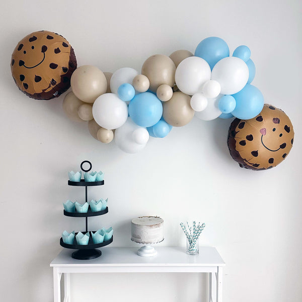 Cookie Party Decor, Blue Neutral Balloon Garland, Baby Boy Party, Baby Shower Balloons, 1st Birthday Decorations, One Sweet Boy