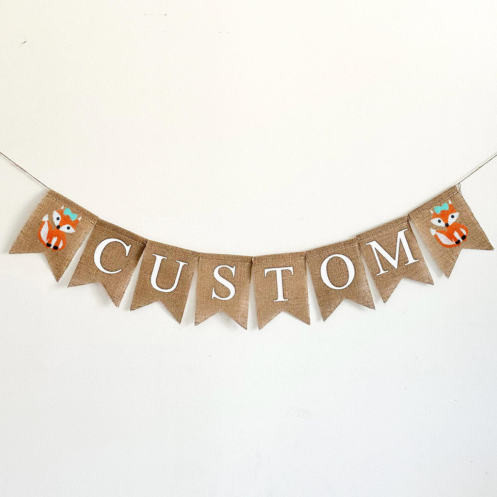 Woodland Baby Shower Decorations | Woodland Birthday Party Decor | Custom Banner | Personalized Forest Animals Sign | Woodland Theme Party
