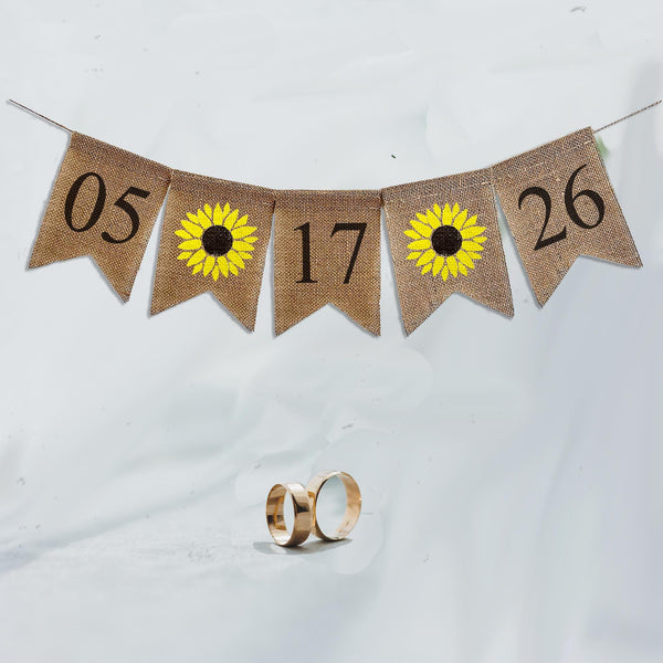 Save the Date Banner | Sunflower Wedding Theme | Sunflower Bridal Shower | Engagement Banner | Bridal Shower Themes | Wedding Date Sign