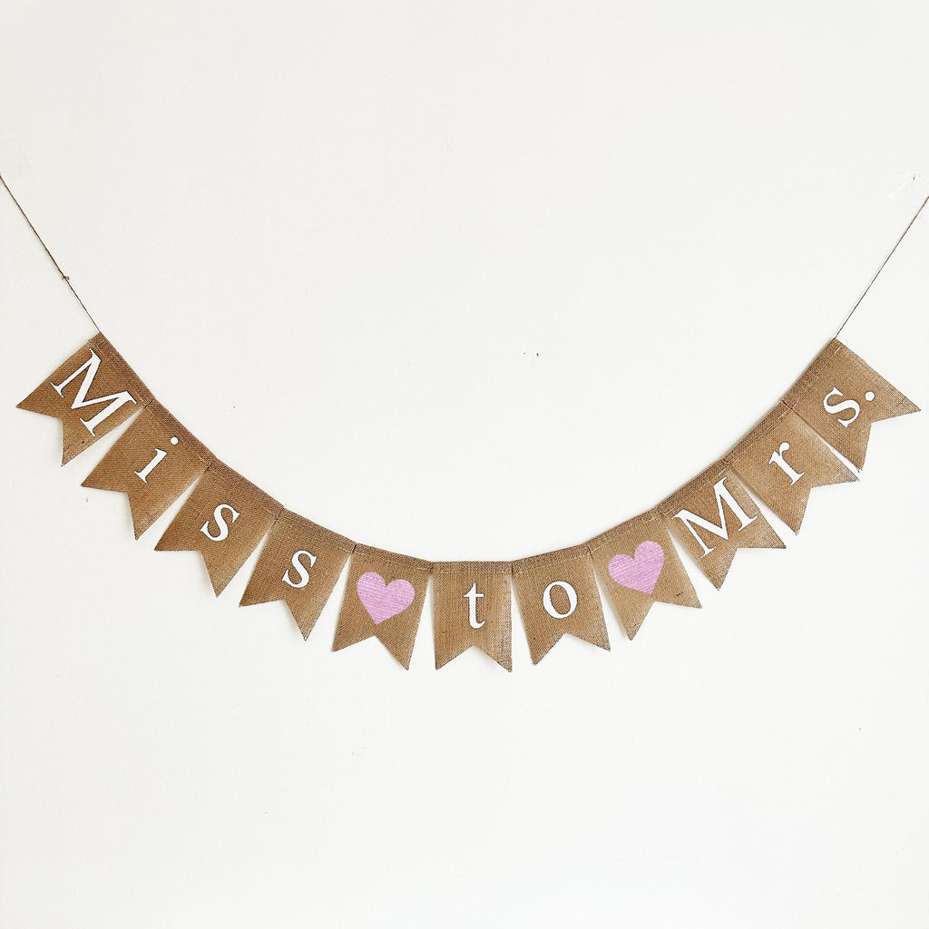 Miss to Mrs Banner | Bridal Shower Sign | Engagement Party Decorations | Future Mrs | Engagement Banner | Bachelorette Party Decor