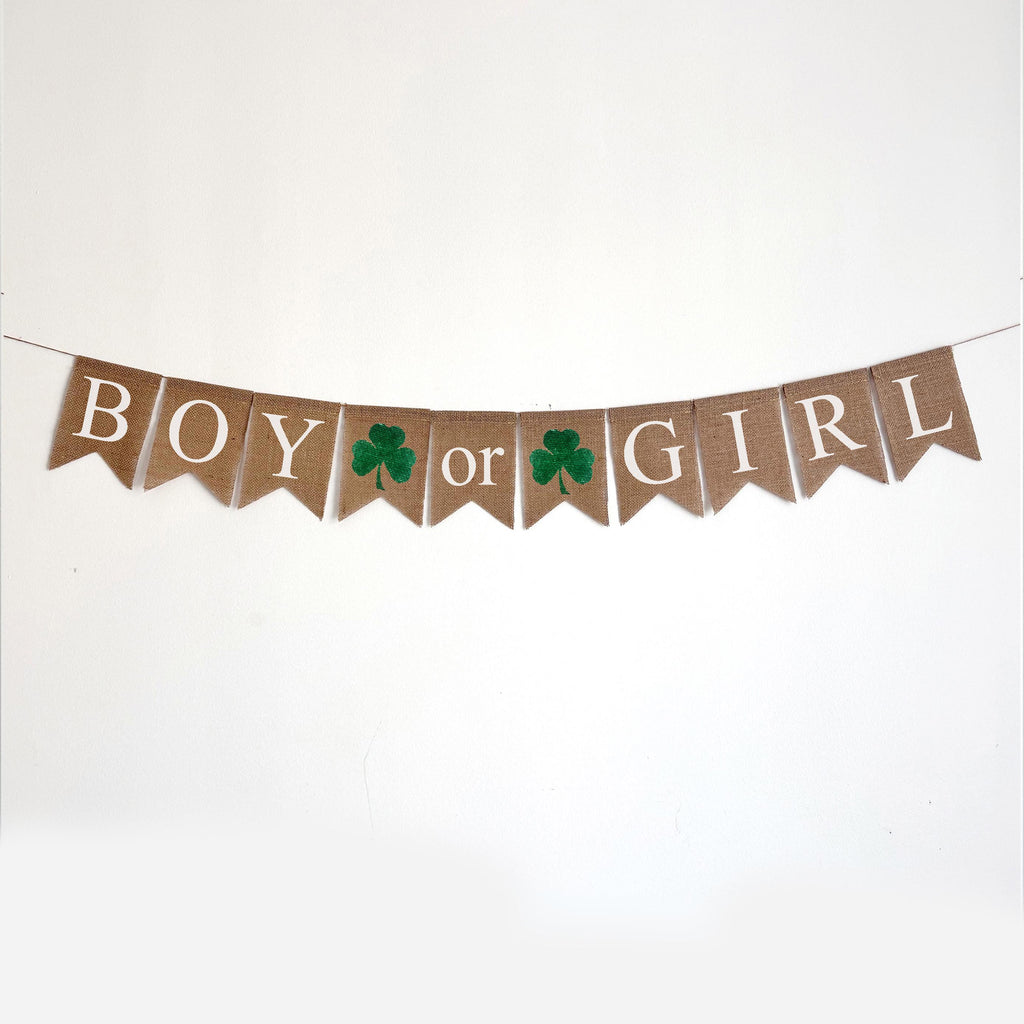 Irish Blessings | Gender Reveal Party | St. Patrick's Day Decorations | Spring Baby Shower | Baby Shower Banner | Shamrock Decorations |