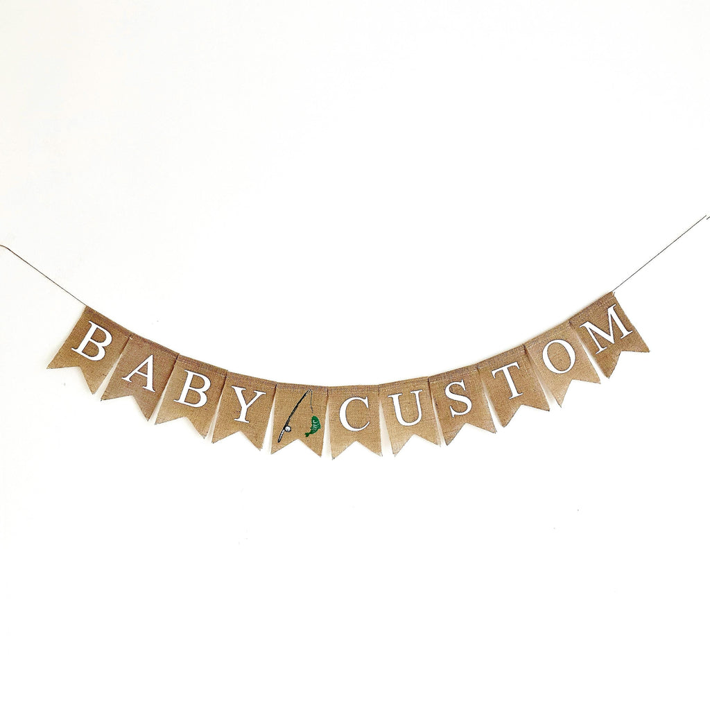 Personalized Baby Fishing Banner | Baby Shower Decoration