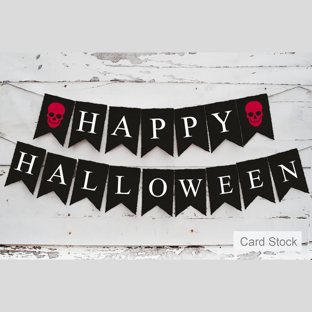 Halloween Decor, Card Stock Happy Halloween Banner
