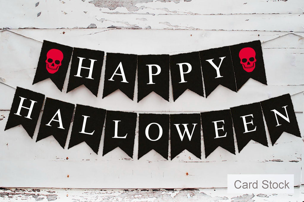 Halloween Decor, Card Stock Happy Halloween Banner