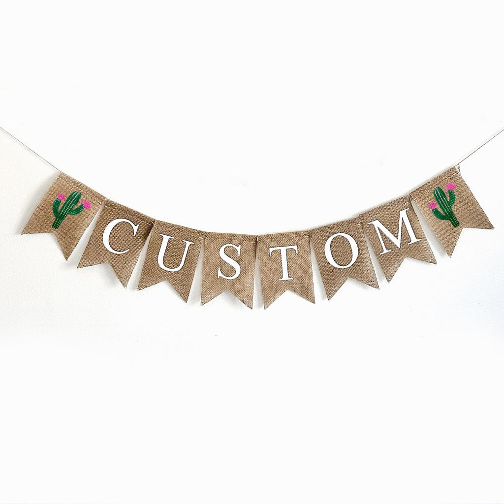 Cactus Banner | Cactus Baby Shower | Fiesta Party Decorations