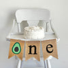 Avocado One Banner | Veggie or Vegetable Highchair Banner | First Birthday Party Decorations