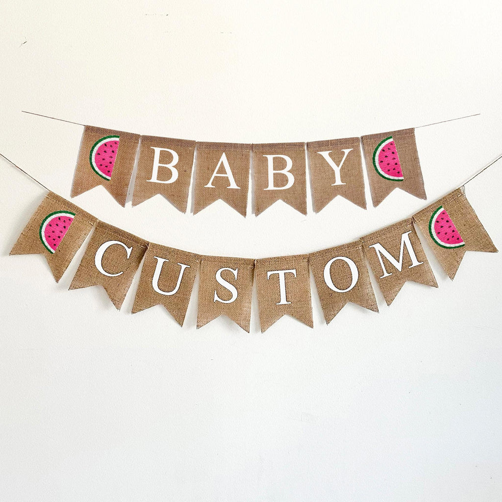 Watermelon Baby Shower | Watermelon Theme Party | Nursery Decorations | Baby Announcement | Custom Banners