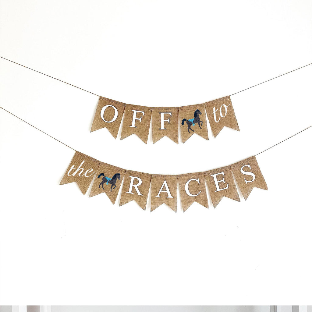 Off To the Races Horse Theme Party Banner | Horse Party Decorations