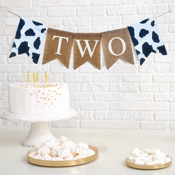 Second Birthday | Cowboy Party | 2nd Birthday Theme | Rodeo Party Theme | Burlap Garland | Cow Banner | Farm Animal Party |
