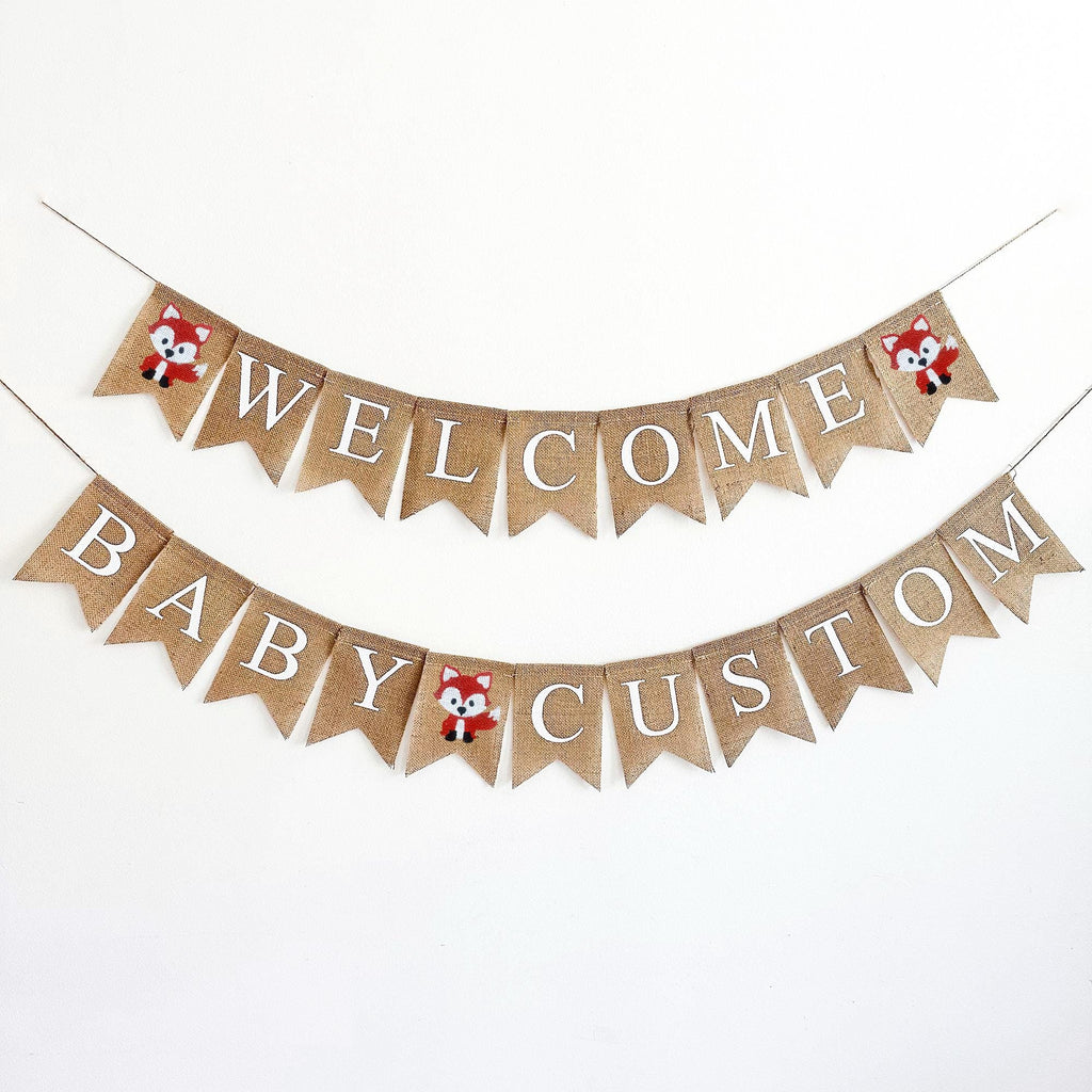 Baby Shower Decorations | Woodland Baby Shower | Welcome Baby Sign | Custom Banner | Woodland Party Decorations | Birth Announcement