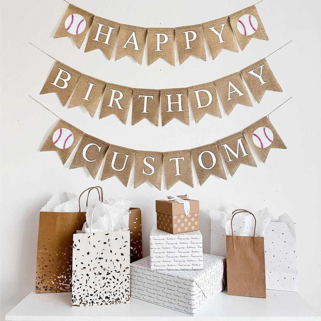 Baseball Party Decorations | Happy Birthday Banner | Rookie of the Year Birthday Party | Sports Birthday Party Theme | Customizable Banner