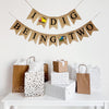 I Dig Being Two Burlap Banner | Construction 2nd Birthday Party Decorations