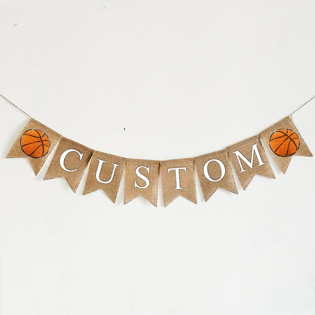 Basketball Decorations | Customizable Banner | Basketball Party Decorations | Personalized Banner | Sports Theme Party | Sports Nursery