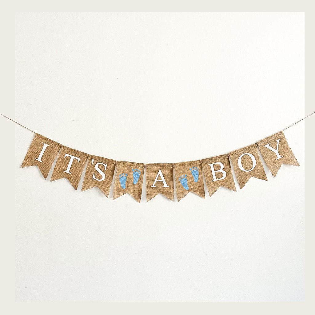 It's A Boy Banner | Boy Baby Shower Decorations | Gender Reveal Party | Baby Shower Decorations | Gender Reveal Party Decor | Burlap Banner