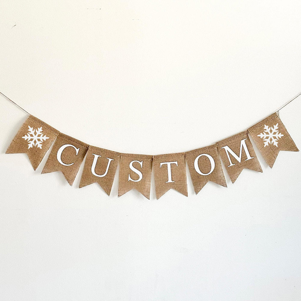 Winter Wonderland Party | Winter Baby Shower | Snowflake Banner | Custom Banner | Name Reveal | Birthday Party Decorations | Nursery Decor