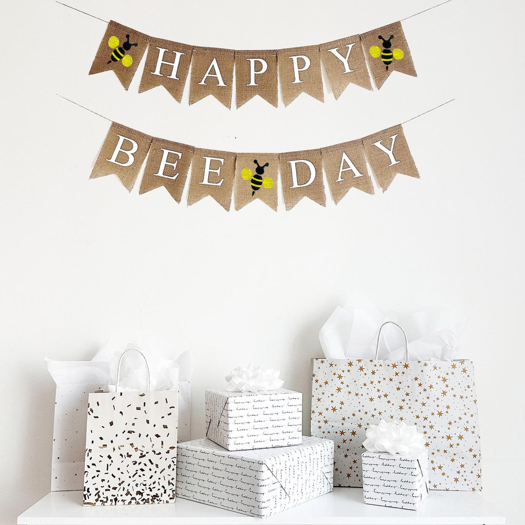 Happy Bee Day | Bee Party Decorations | Personalized Banner