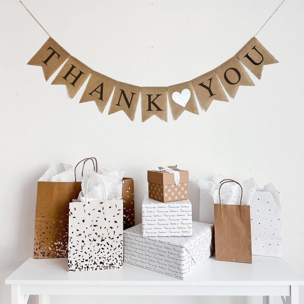 Thank You Banner | Wedding Decorations | Gift Table Signage | Bridal Shower Decor | Baby Shower Sign | Graduation Thank You Sign