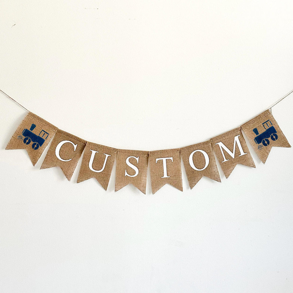 Chugga Chugga Two Two | Train Theme Birthday Party | Custom Banner | Train Party Decorations | Boy Birthday Party Decor | All Aboard