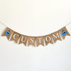 Shark Party Decorations | Custom Banner | Shark Birthday | Personalized Banner | Pool Party Decorations | Burlap Garland | Summer Birthday