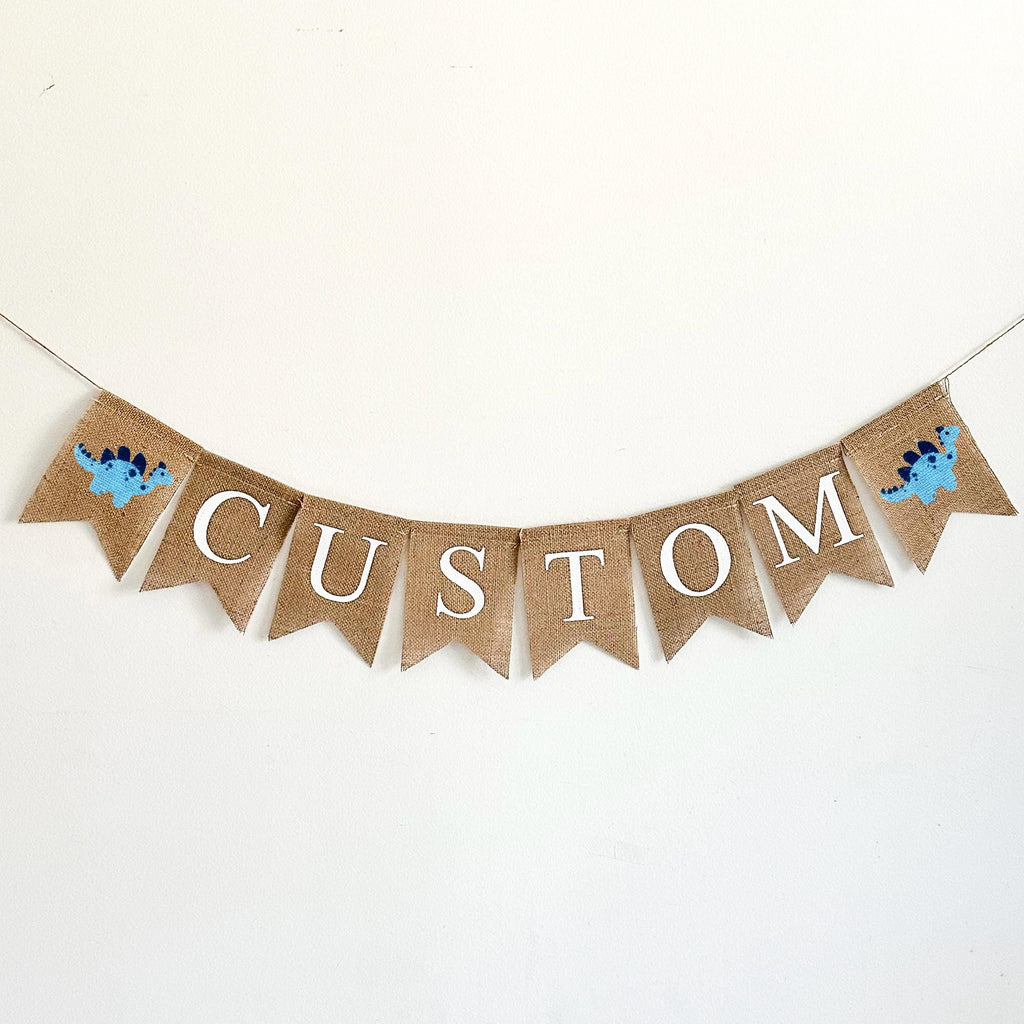 Dinosaur Party Decorations | Dinosaur Birthday | Baby First Birthday | Custom Banner | Nursery Decorations | Personalized Banner |
