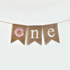 1st Birthday Decor, Pink Donut One Banner