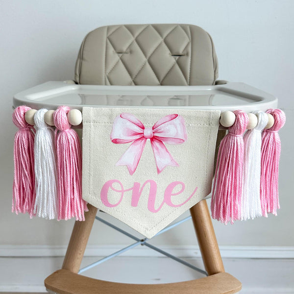 Coquette Bow | 1st Birthday Decorations | Bow Banner
