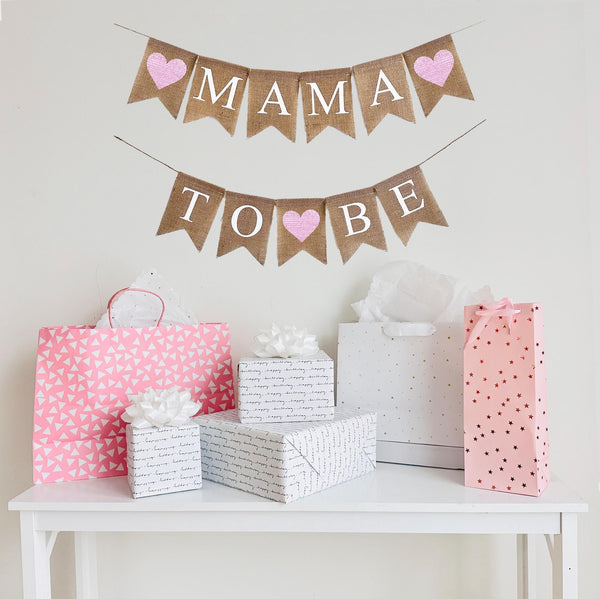 Baby Shower Decorations | Mama to Be | It's A Girl Gender Reveal | Gender Reveal | Baby Girl Shower | Mom to Be Baby Shower | Burlap Banner