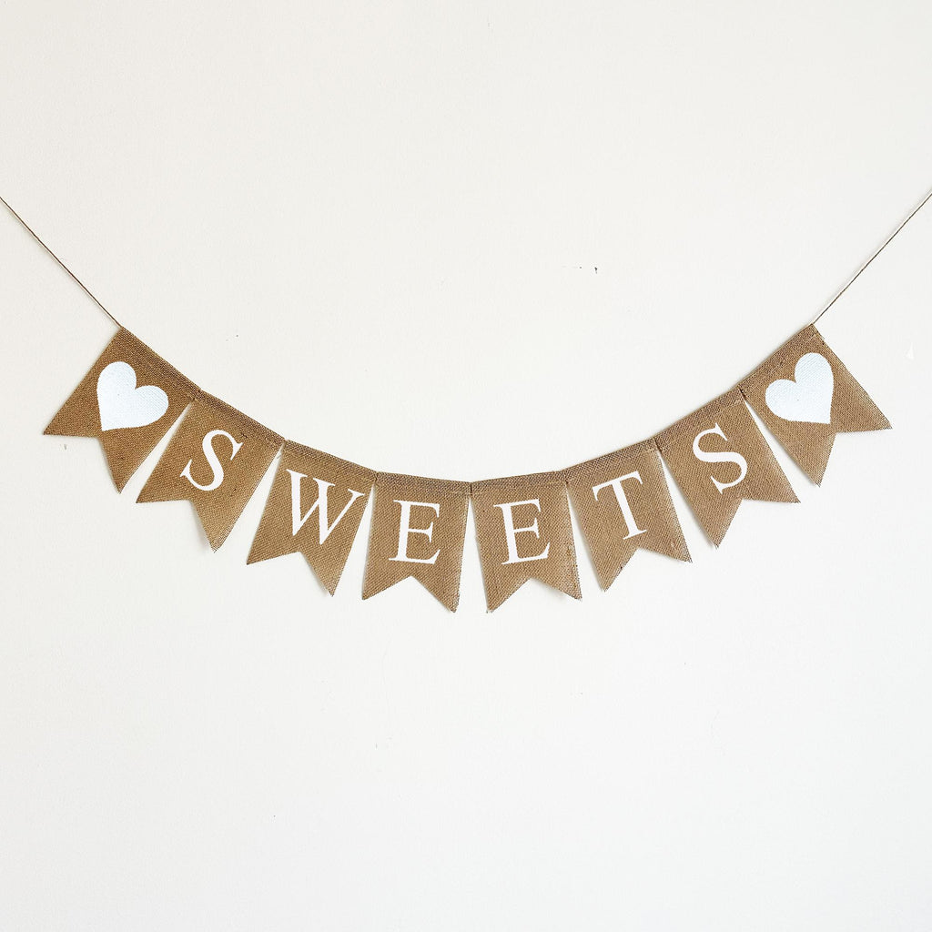 Sweets Table Sign | Wedding Decorations | Wedding Candy Bar | Bridal Shower Decorations | Baby Shower Sign | Party Banner | Valentine's Day