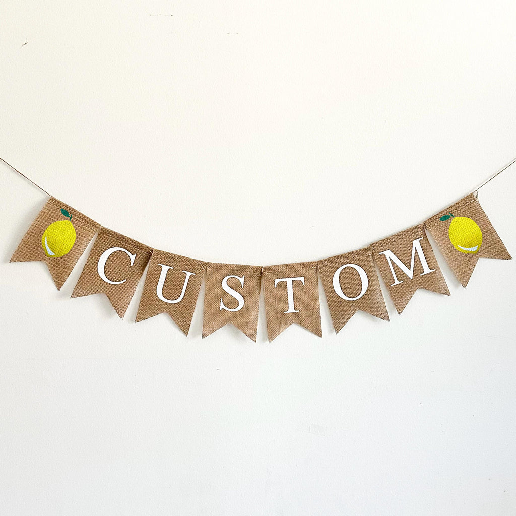 Lemonade Stand Sign | Lemon Party Supplies | Fruit Party | Fruit Baby Shower | Lemon Themed Baby Shower | Custom Banner | Birthday Banner |