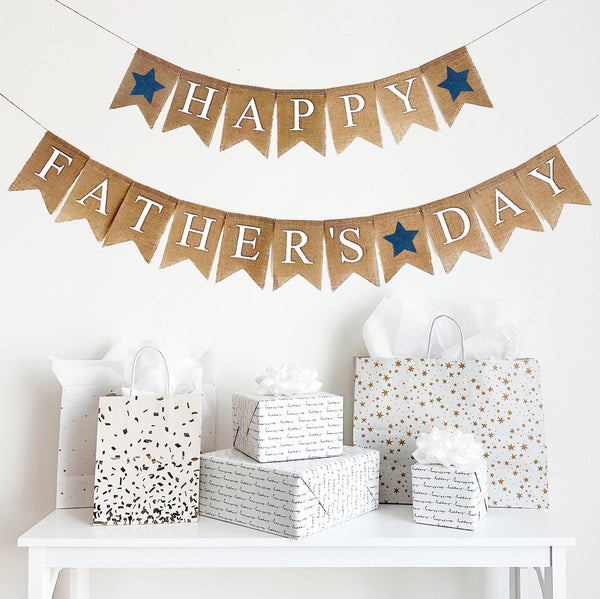 Father's Day Banner | Happy Father's Day Sign | Heart Banner | Burlap Banner | Dad's Day | Rustic Party Decor | Party Decor for Men |