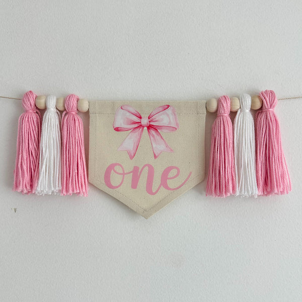 Coquette Bow | 1st Birthday Decorations | Bow Banner