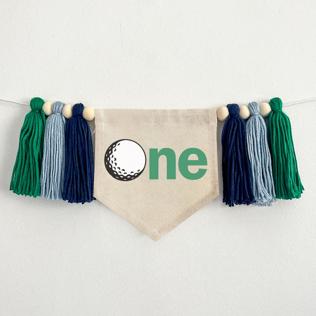 Golf Birthday, 1st Birthday, Hole in One First Birthday, High Chair Banner, Cake Smash, Photo Prop, Sports Party Decorations