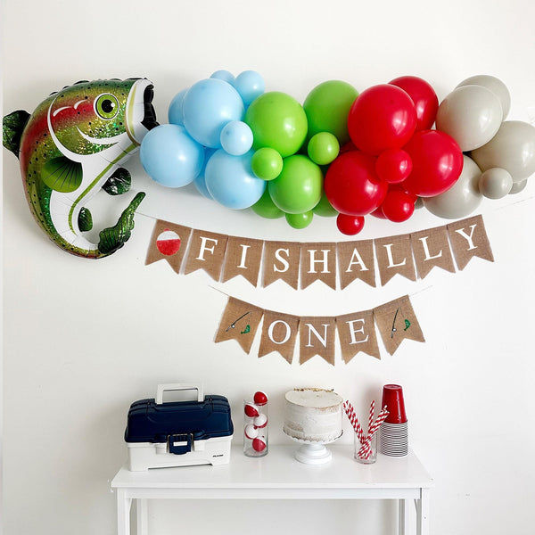 Fishing Party | OFishally One | Bass Fish Balloon | The Big One | 1st Birthday Party | Gone Fishing Party Supplies | Balloon Garland |