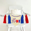 ONE Little Firecracker 1st Birthday Tassel Banner