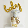 Baby Shower Balloon Centerpieces | White and Gold Baby Shower | Gender Neutral | Gold Baby Shower Decorations |