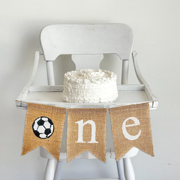 Soccer 1st Birthday Party | High Chair Banner | 1st Birthday Boy | Soccer Party | One Banner | Cake Smash | Sports Theme