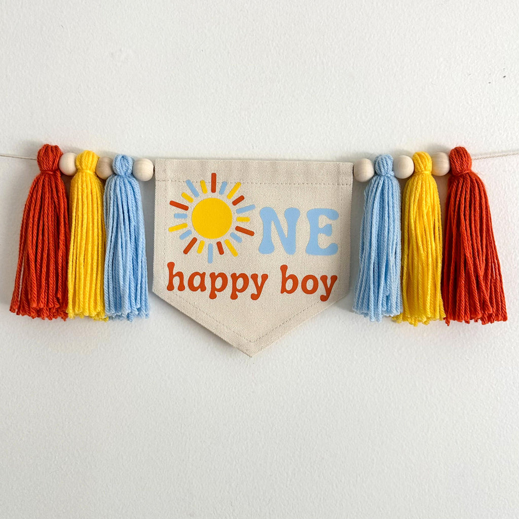 First Trip Around The Sun Birthday Tassel Banner, Little Sunshine Highchair Decoration