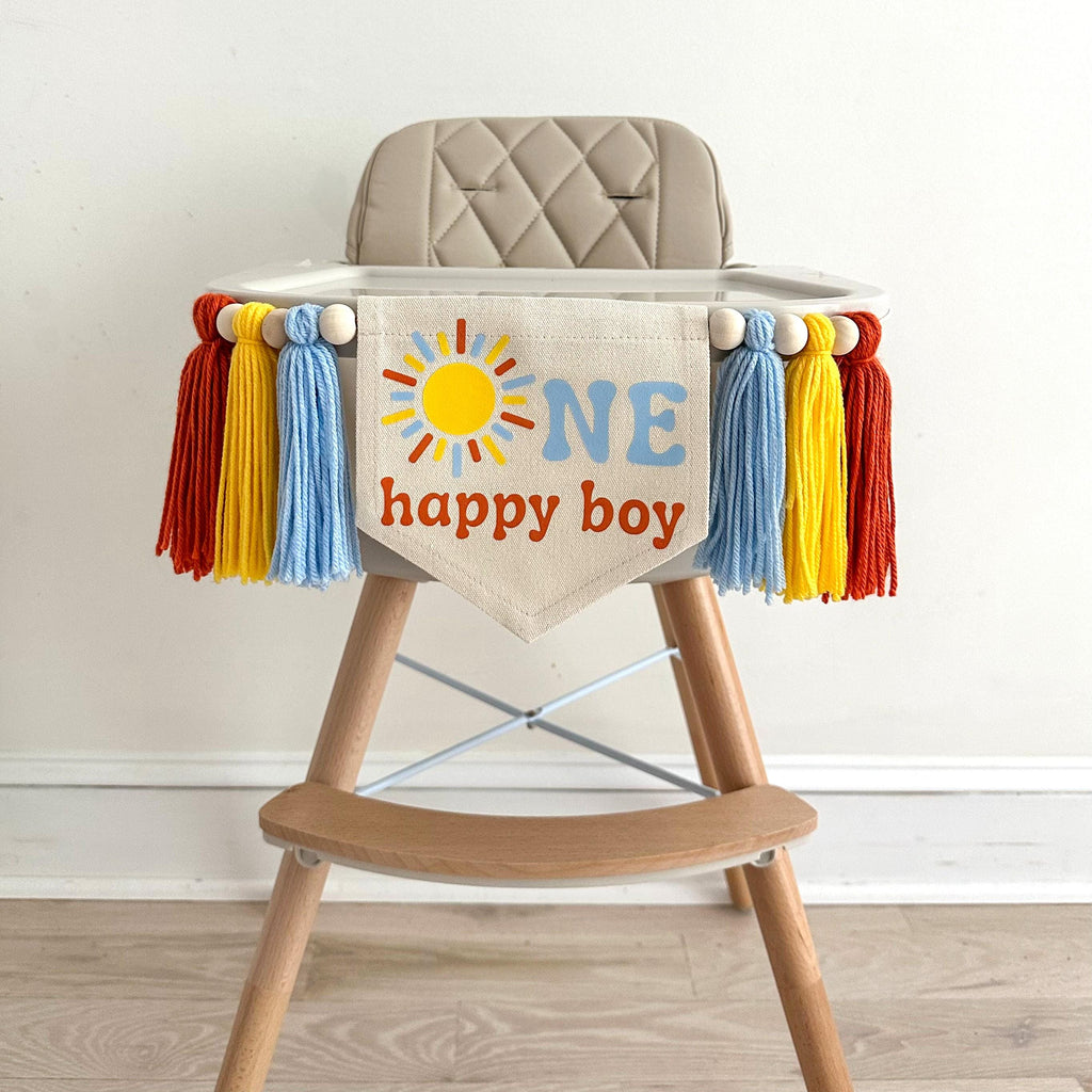 First Trip Around The Sun Birthday Tassel Banner, Little Sunshine Highchair Decoration