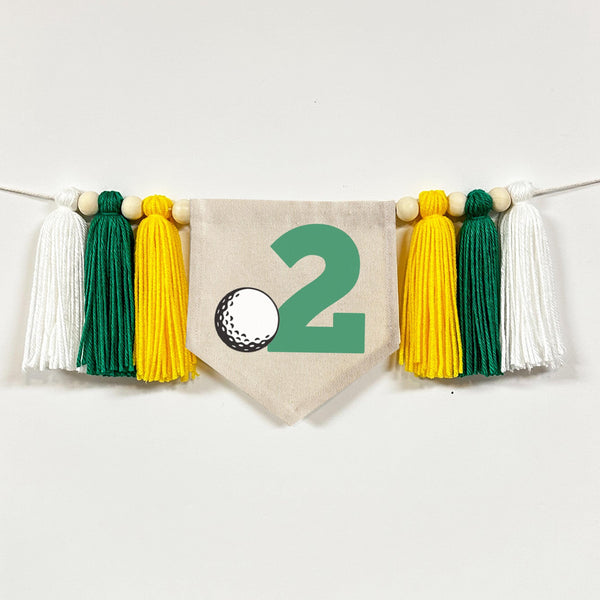 Golf Birthday | Second Birthday | High Chair Banner | 2nd Birthday Party Themes