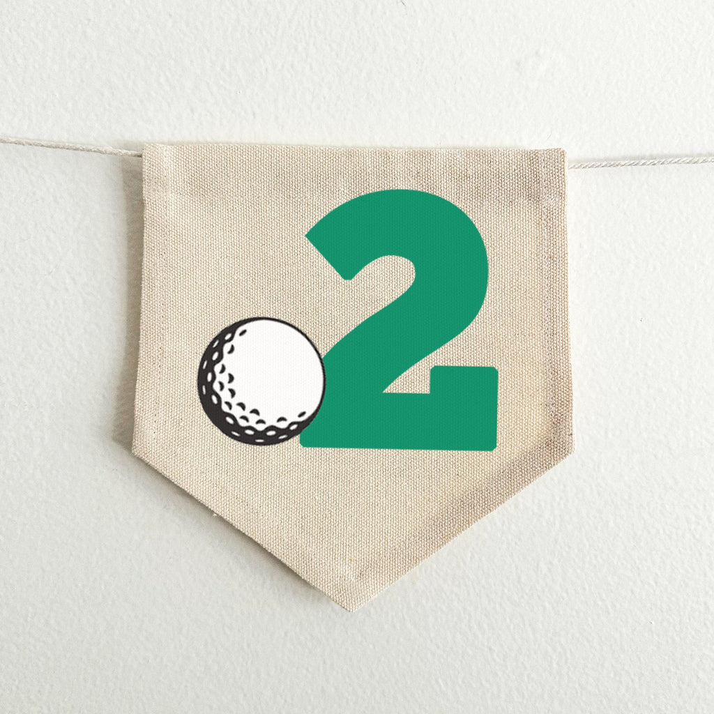 Golf Birthday, Second Birthday, High Chair Banner, Cake Smash, Photo Prop, Party Decorations for Boys, 2nd Birthday Party Themes