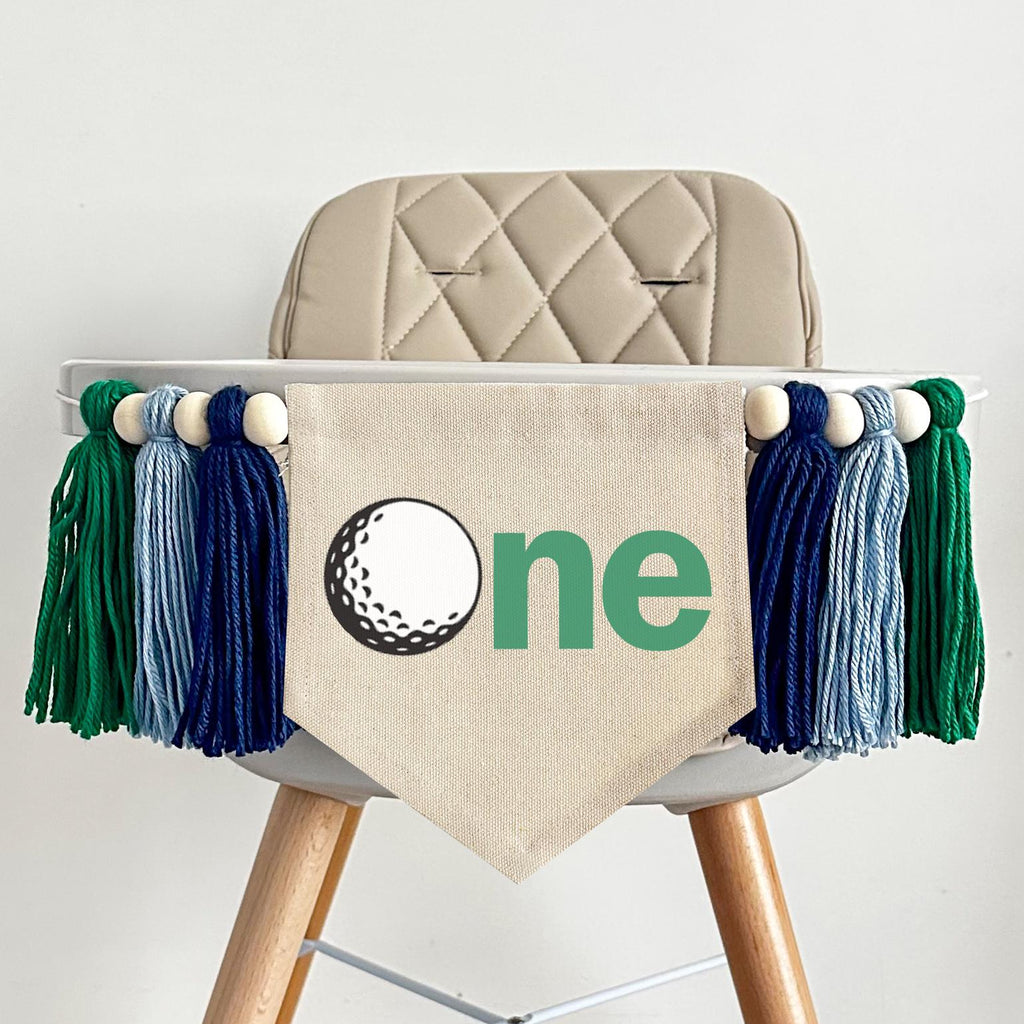 Golf Birthday, 1st Birthday, Hole in One First Birthday, High Chair Banner, Cake Smash, Photo Prop, Sports Party Decorations