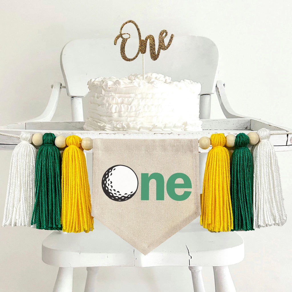 Golf Birthday | Hole in One First Birthday | High Chair Banner | 1st Birthday